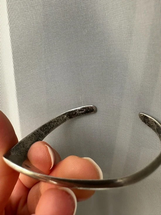 Sculptural Sterling Open Cuff Bracelet - Picture 4 of 6